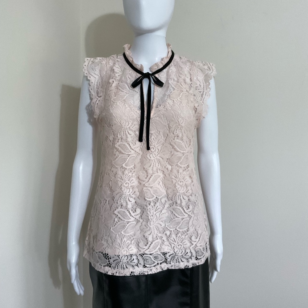 NWOT White House Black Market Lace Camisole - Cream and Black